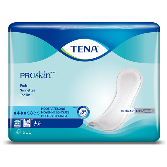 Tena Bladder Control Pads, Moderate Absorbency, Long, 12 Inch, Unisex, White, Sold As 180/Case Essity 41409