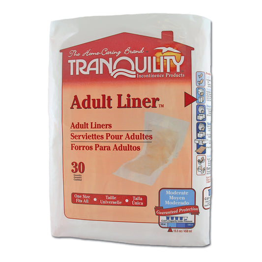 Tranquility® Moderate Incontinence Liner, 9 X 24 Inch, Sold As 120/Case Principle 2078