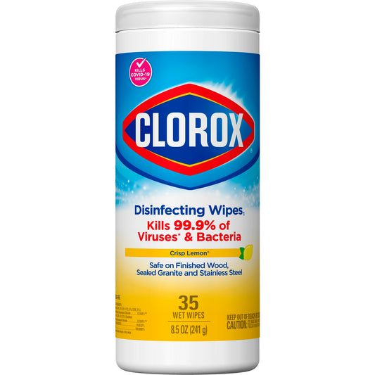 Clorox® Surface Disinfectant Wipes, Small Canister, Sold As 12/Case The 01594