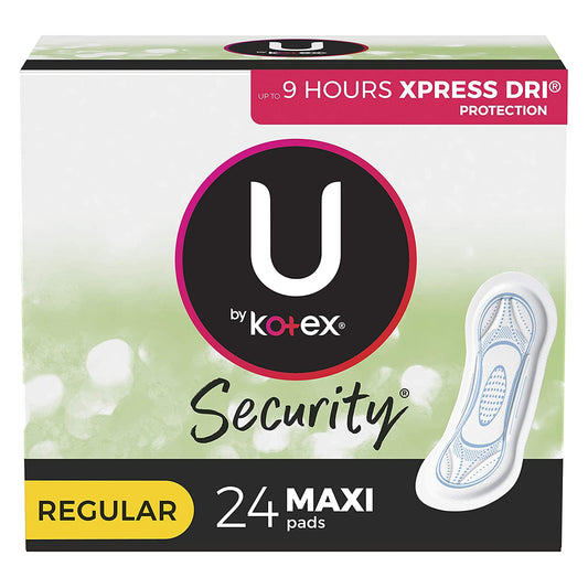 Kotex Security Maxi Feminine Pad, Regular, Sold As 144/Case Kimberly 49061