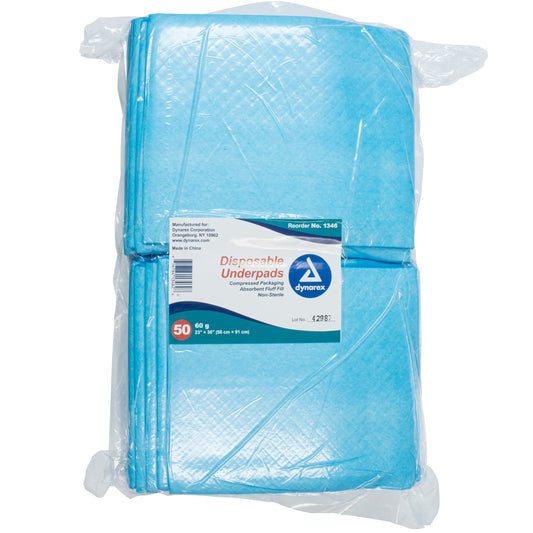 Dynarex® Absorbent Fluff Fill Underpad, 23 X 36 Inch, Sold As 50/Bag Dynarex 1346