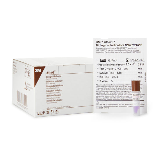 3M™ Attest™ Sterilization Biological Indicator Vial, Sold As 25/Box 3M 1262P