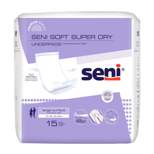 Seni® Soft Super Dry Underpads, 23 X 35 In., Sold As 15/Pack Tzmo S-0315-Ud1