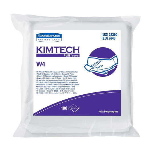 Kimtech™ Pure W4 Cleanroom Wipe, 100 Per Box, Sold As 500/Case Kimberly 33390