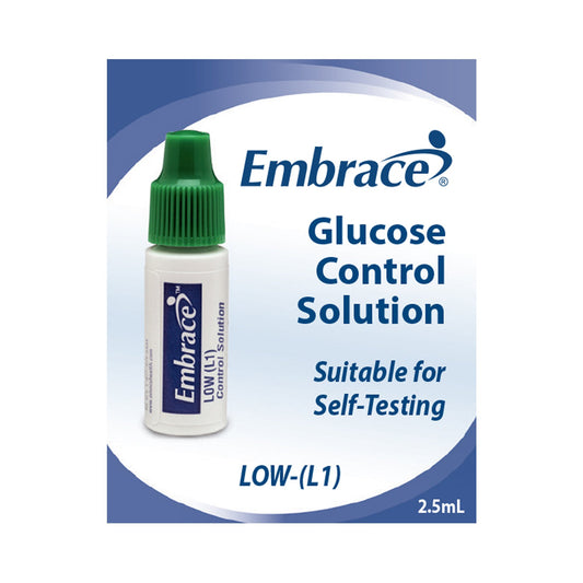 Embrace® Blood Glucose Control Solution, Low, Sold As 1/Each Omnis Apx02Ab0310