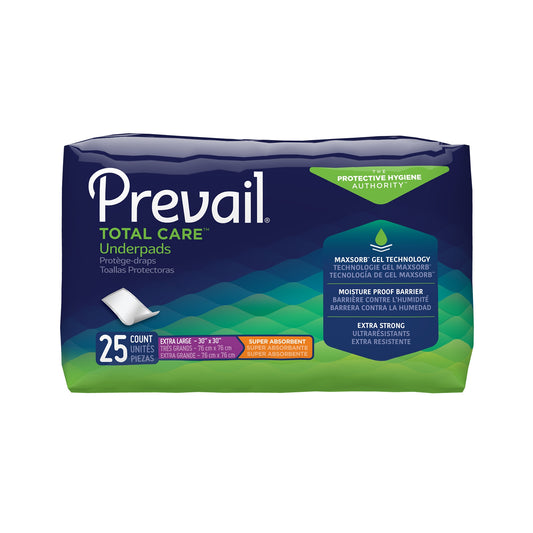 Prevail® Total Care™ Heavy Absorbency Underpad, 30X 36 Inch, Sold As 25/Bag First Up-100/1