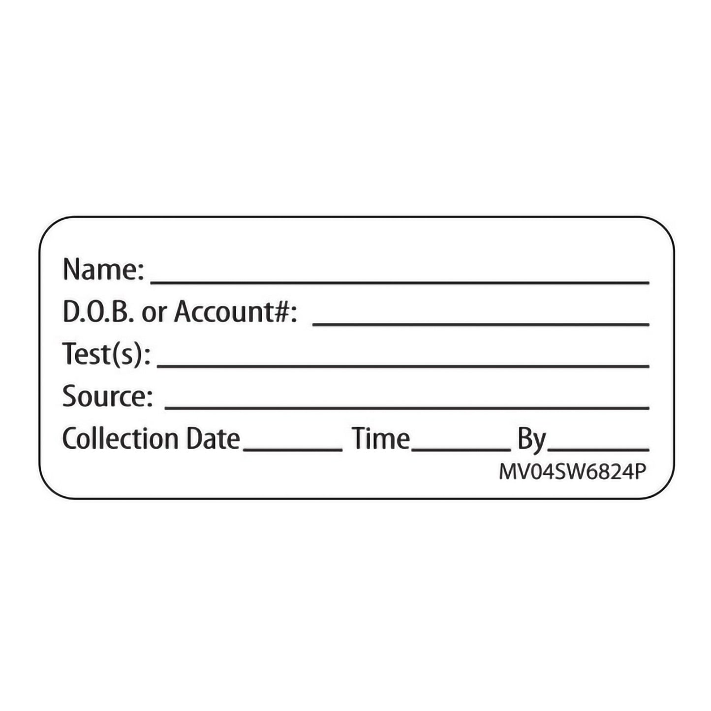 Medvision® Pre-Printed / Write On Label, Patient Information, 1 X 2-1/4 Inch, Sold As 1/Roll Precision Mv04Sw6824P