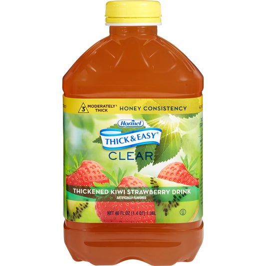 Thick & Easy® Clear Honey Consistency Kiwi Strawberry Thickened Beverage, 46-Ounce Bottle, Sold As 1/Each Hormel 11840