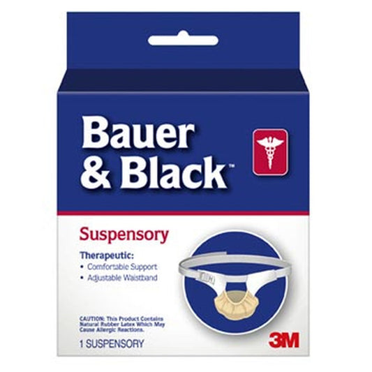 Bauer & Black Athletic Supporter, Cotton, White, Reusable, Large, Sold As 1/Each 3M 201255