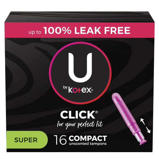 U By Kotex® Click® Compact Tampon, Sold As 128/Case Kimberly 51581