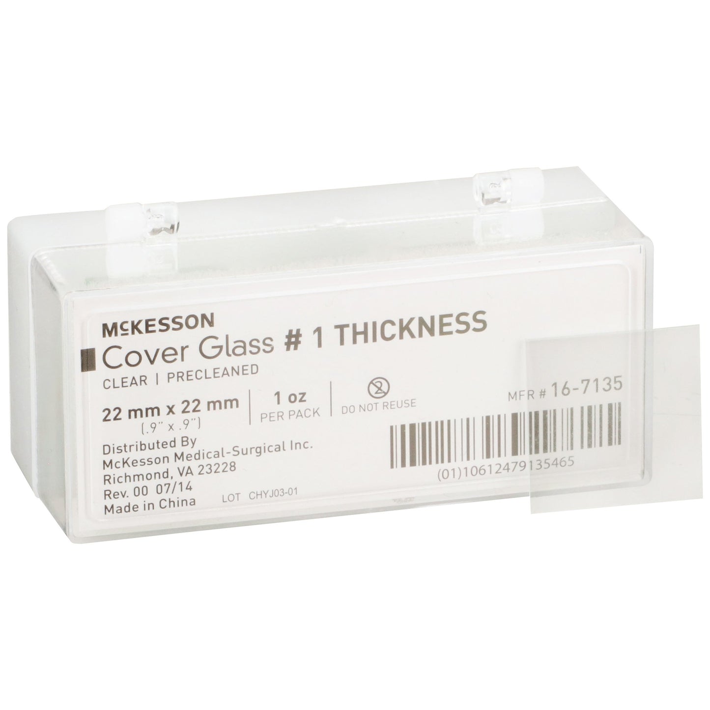 Mckesson Cover Glass, 22 X 22 Mm, Sold As 1/Pack Mckesson 16-7135