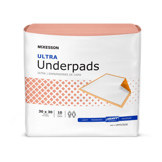 Mckesson Ultra Heavy Absorbency Underpad, 30 X 30 Inch, Sold As 100/Case Mckesson Uphv3030