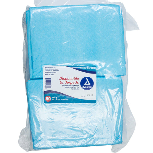 Dynarex® Absorbent Fluff Fill Underpad, 30 X 30 Inch, Sold As 100/Case Dynarex 1347