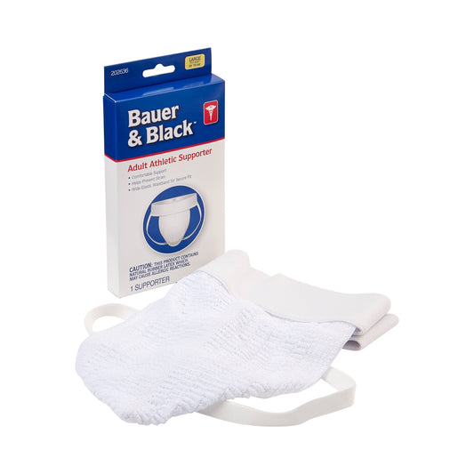 Bauer & Black Adult Athletic Supporter, Cotton, White, Reusable, Large, Sold As 1/Each 3M 202636