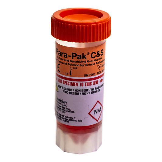 Para-Pak® Single-Vial C And S Stool Specimen Container, Sold As 1/Box Meridian 900612