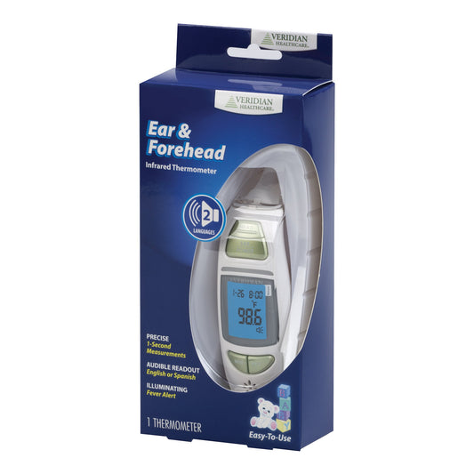 Veridian Infrared Thermometer, Tympanic Ear Digital Talking Thermometer, Sold As 1/Each Veridian 09-342