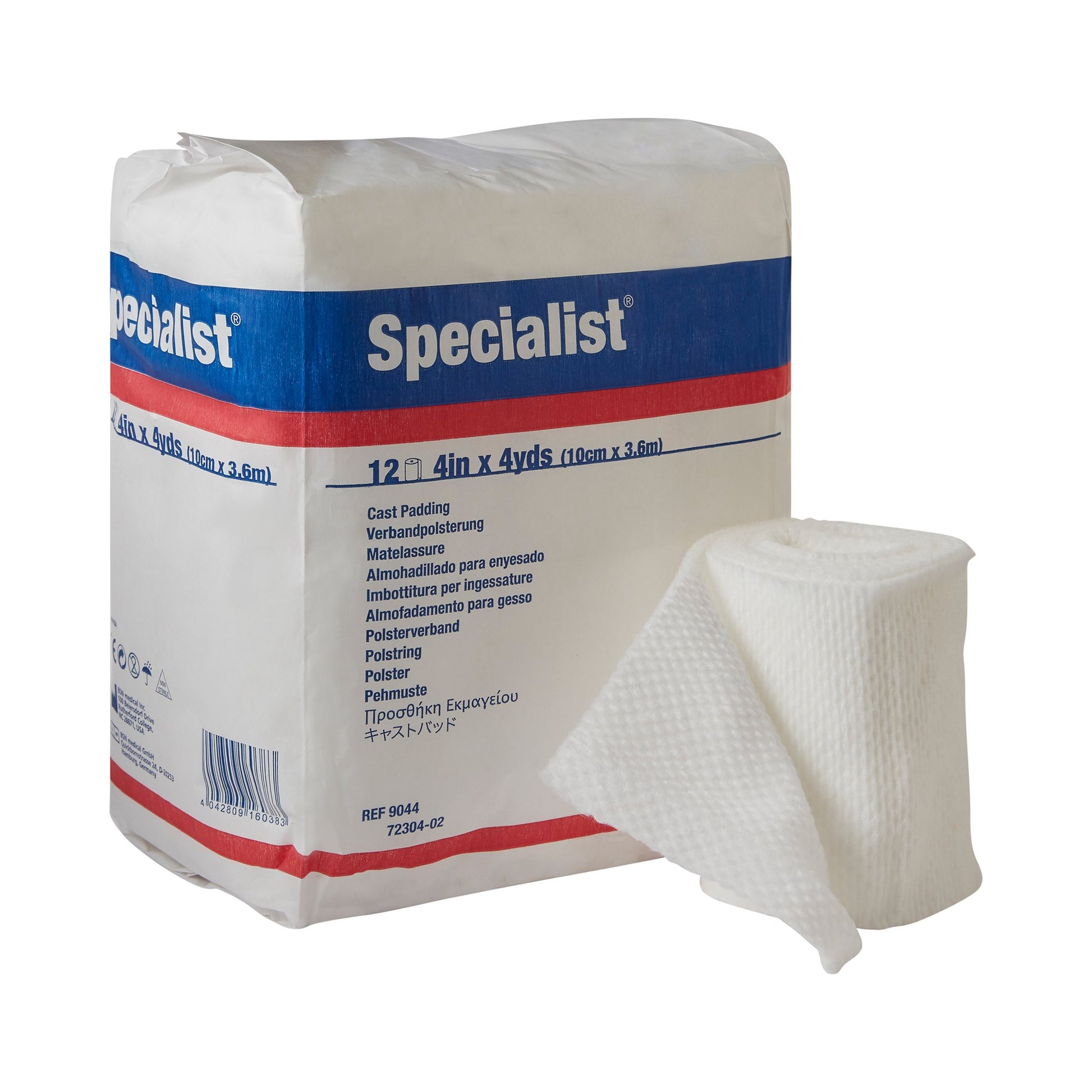 Specialist® White Cotton / Rayon Undercast Cast Padding, 4 Inch X 4 Yard, Sold As 1/Roll Bsn 9044