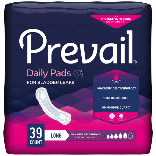 Prevail® Daily Pads Maximum Bladder Control Pad, 13-Inch Length, Sold As 156/Case First Pv-915/1