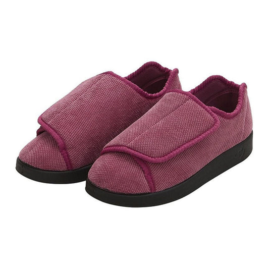 Silverts® Women'S Double Extra Wide Easy Closure Slippers, Dusty Rose, Size 6, Sold As 1/Pair Silverts Sv15100_Svdrb_6