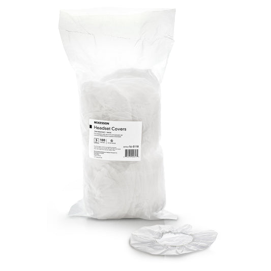 Mckesson Sanitary Headset Cover, Small, White, Sold As 100/Bag Mckesson 16-5118