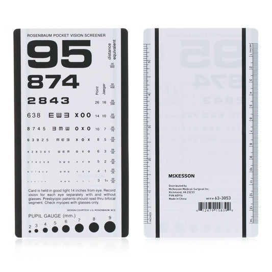 Mckesson Eye Test Chart, Sold As 5/Bag Mckesson 63-3053