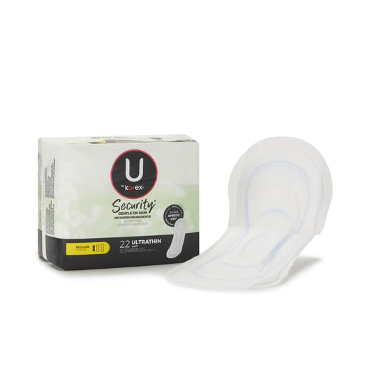U By Kotex® Security® Ultra Thin Pad, Regular Absorbency, Sold As 176/Case Kimberly 03904