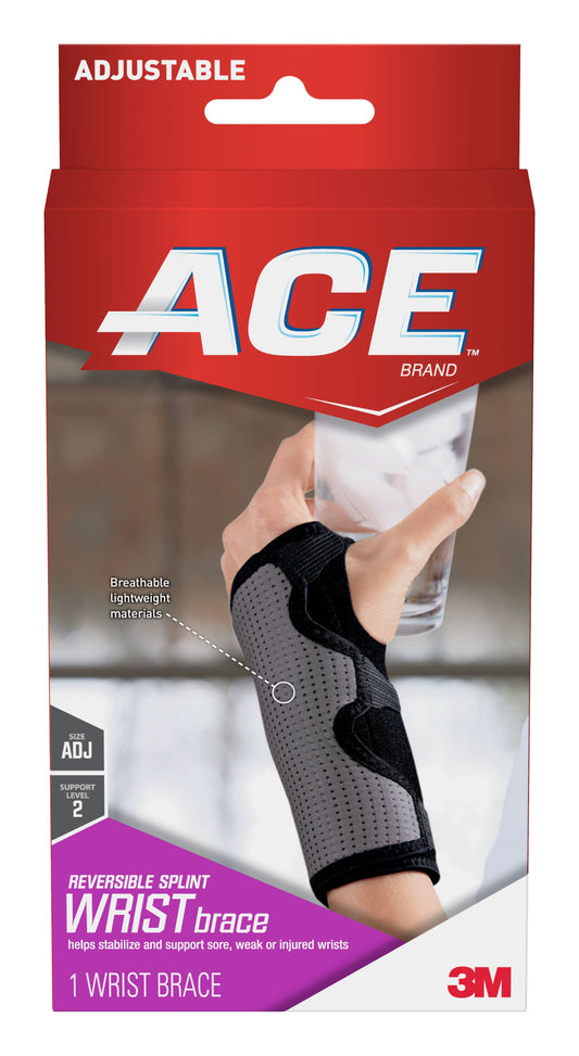 3M Ace Wrist Brace, Reversible, Left Or Right Hand, Sold As 12/Box 3M 209623