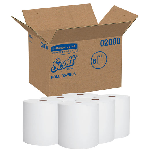 Scott Paper Towels, Hardwound, Continuous Roll, 8" X 950', Sold As 6/Case Kimberly 02000