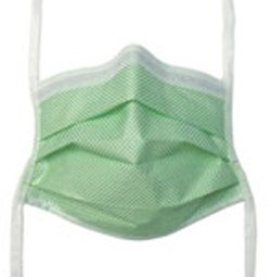 Fog Shield® Surgical Mask, Green, Sold As 250/Case Aspen 65-3322
