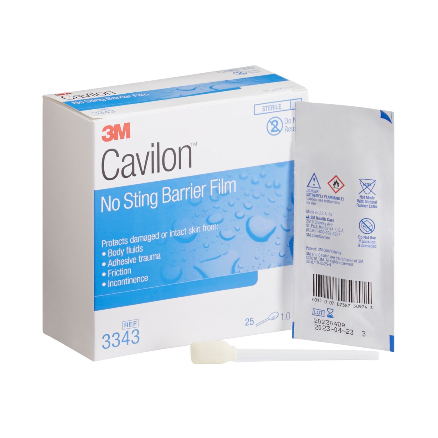 3M Cavilon Barrier Film, No Sting, Alcohol-Free, Conforming, 1.0 Ml, Sold As 25/Box 3M 3343
