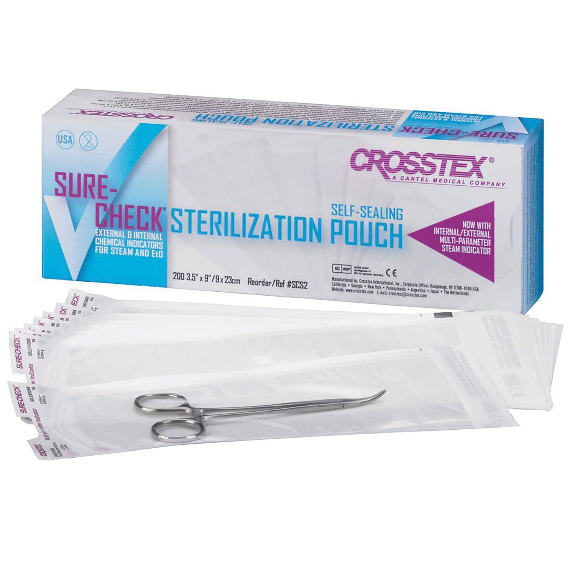 Sure-Check® Sterilization Pouch, 3½ X 9 Inch, Sold As 4000/Case Crosstex Scs2-Moore