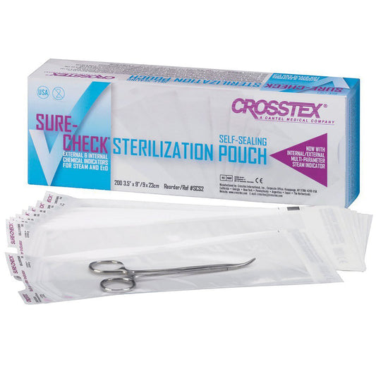 Sure-Check® Sterilization Pouch, 3½ X 9 Inch, Sold As 200/Box Crosstex Scs2-Moore