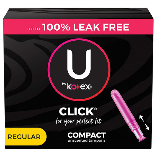 U By Kotex® Click® Compact Tampons, Regular, Sold As 128/Case Kimberly 53445