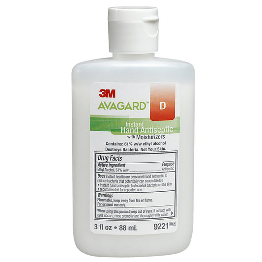 3M Avagard D Hand Antiseptic With Moisturizers, 3 Fl Oz Bottle, Sold As 1/Each 3M 9221