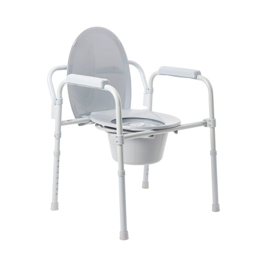 Mckesson Folding Fixed Arm Steel Commode Chair, 15½ – 21¾ Inch, Sold As 4/Case Mckesson 146-11148N-4
