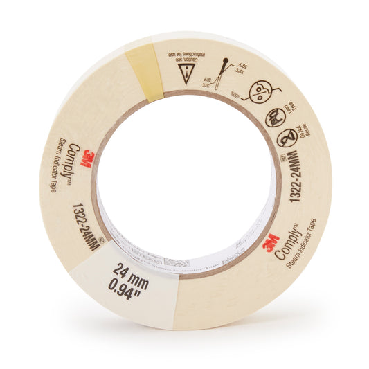 3M™ Comply™ Steam Indicator Tape, Lead-Free, Sold As 20/Case 3M 1322-24Mm