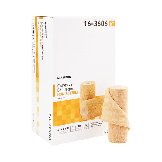 Mckesson Self-Adherent Closure Cohesive Bandage, 6 Inch X 5 Yard, Sold As 12/Case Mckesson 16-3606