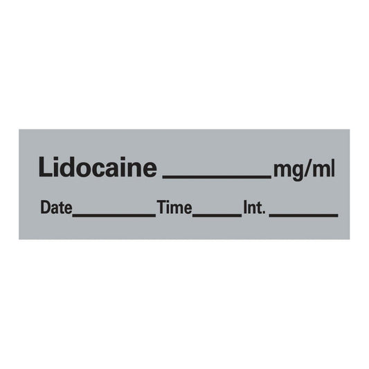 Timemed Anesthesia Label Tape, Lidocaine, 1/2 X 1-1/2 Inch, Sold As 1/Roll Precision An-11